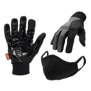 Tundra Jogger Winter Gloves with Cotton Face Mask Combo