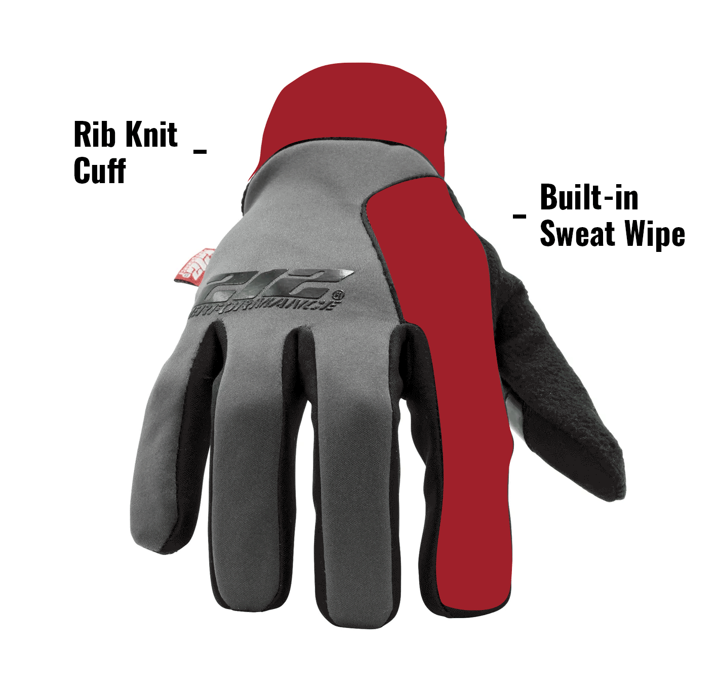Rib Knit Cuff.Built-in Sweat Wipe