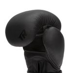 Thumbnail - Champion Grade A Leather Training Boxing Glove Black with Black Trim - 51