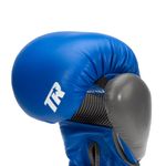 Thumbnail - Champion Grade A Leather Training Boxing Glove in Gray and Blue - 51