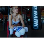 Thumbnail - Champion Grade A Leather Training Boxing Glove in White and Blue - 71