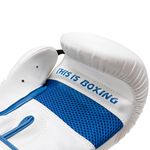 Thumbnail - Contender Training Boxing Glove in White with Blue Trim - 41