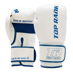 Contender Training Boxing Glove in White with Blue Trim