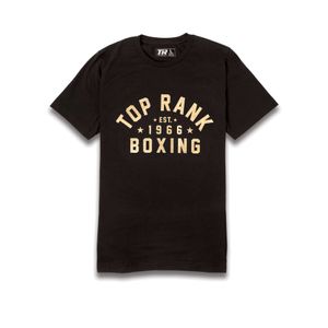 Top Rank Boxing Est 1966 Gold on Black Tee
