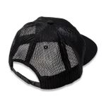 Thumbnail - Top Rank Font Logo Cotton Mesh Snapback Hat Red and White on Black - 11